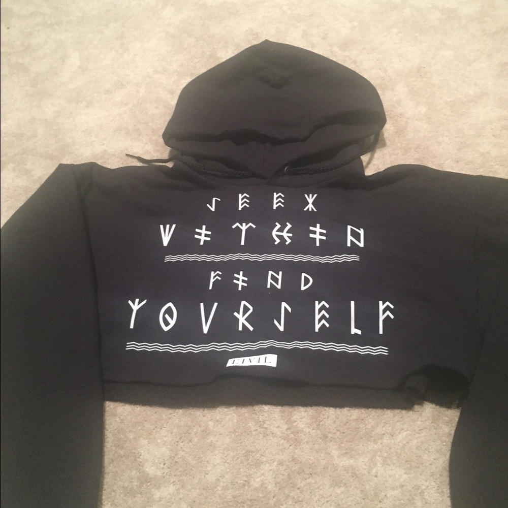NWOT Civil Regime Cropped Hoodie